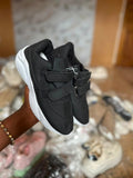 SBS Black and White Hook-and-loop Casual Sneakers