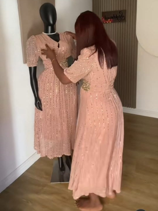 Gold Flare Dress