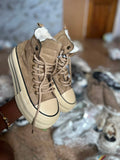 SBS Khaki High-top Suede Platform Sneakers