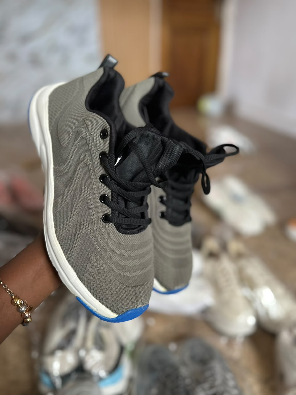 SBS Mesh Textured Design Wide-toe Sports Shoes