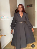 SB Black Corporate Flare Dress