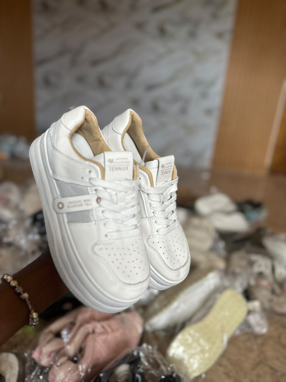 SBS White Casual Thick Sole