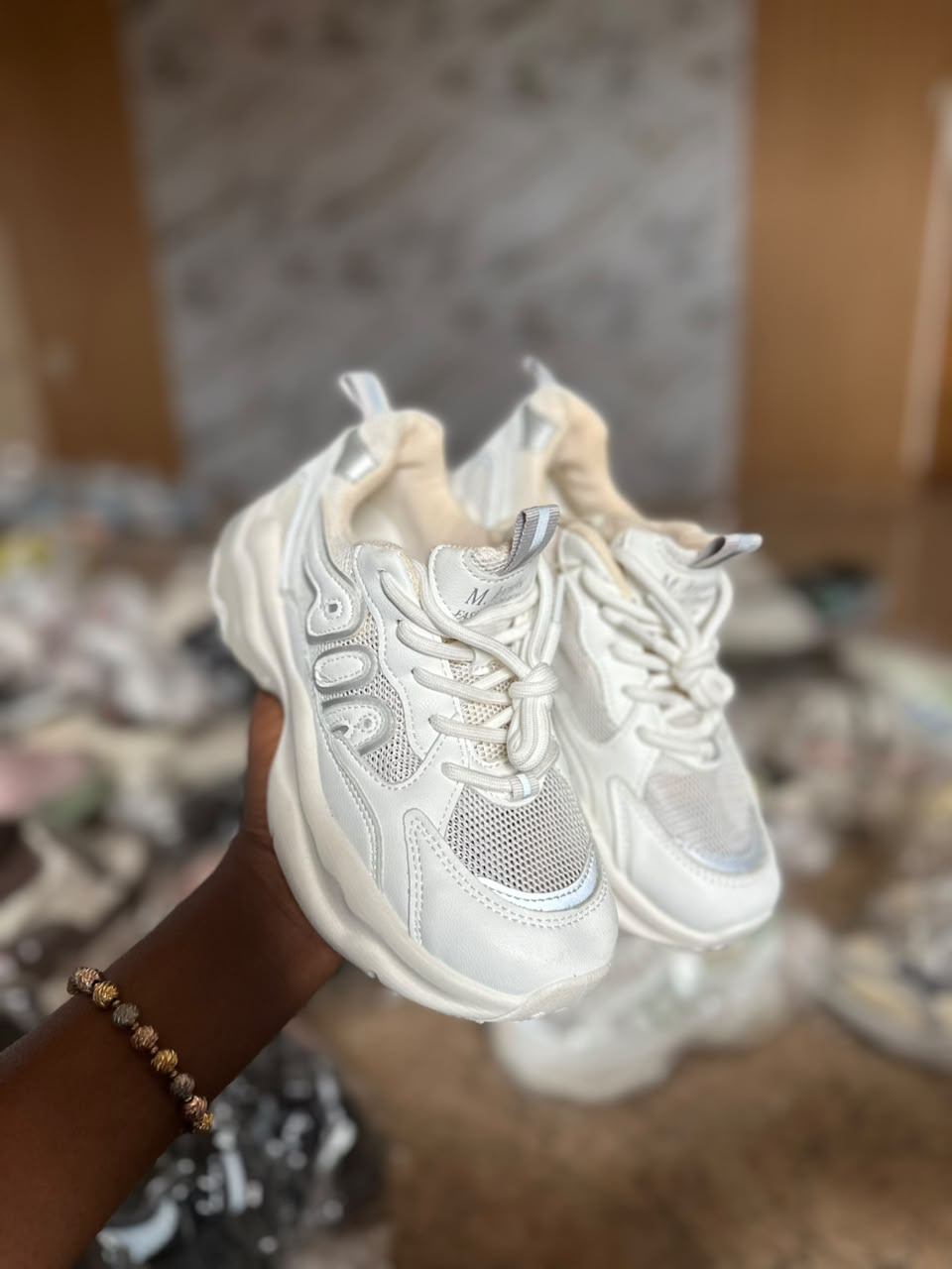 SBS White Gravity Chunky Fashion Sneakers