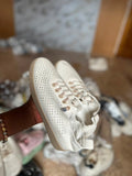 SBS White Perforated Loafer-Style Sneakers