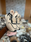 SBS Beige and Black Chunky Casual Sneakers