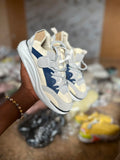 SBS White and Blue Low-Cut Lace-Up sneakers