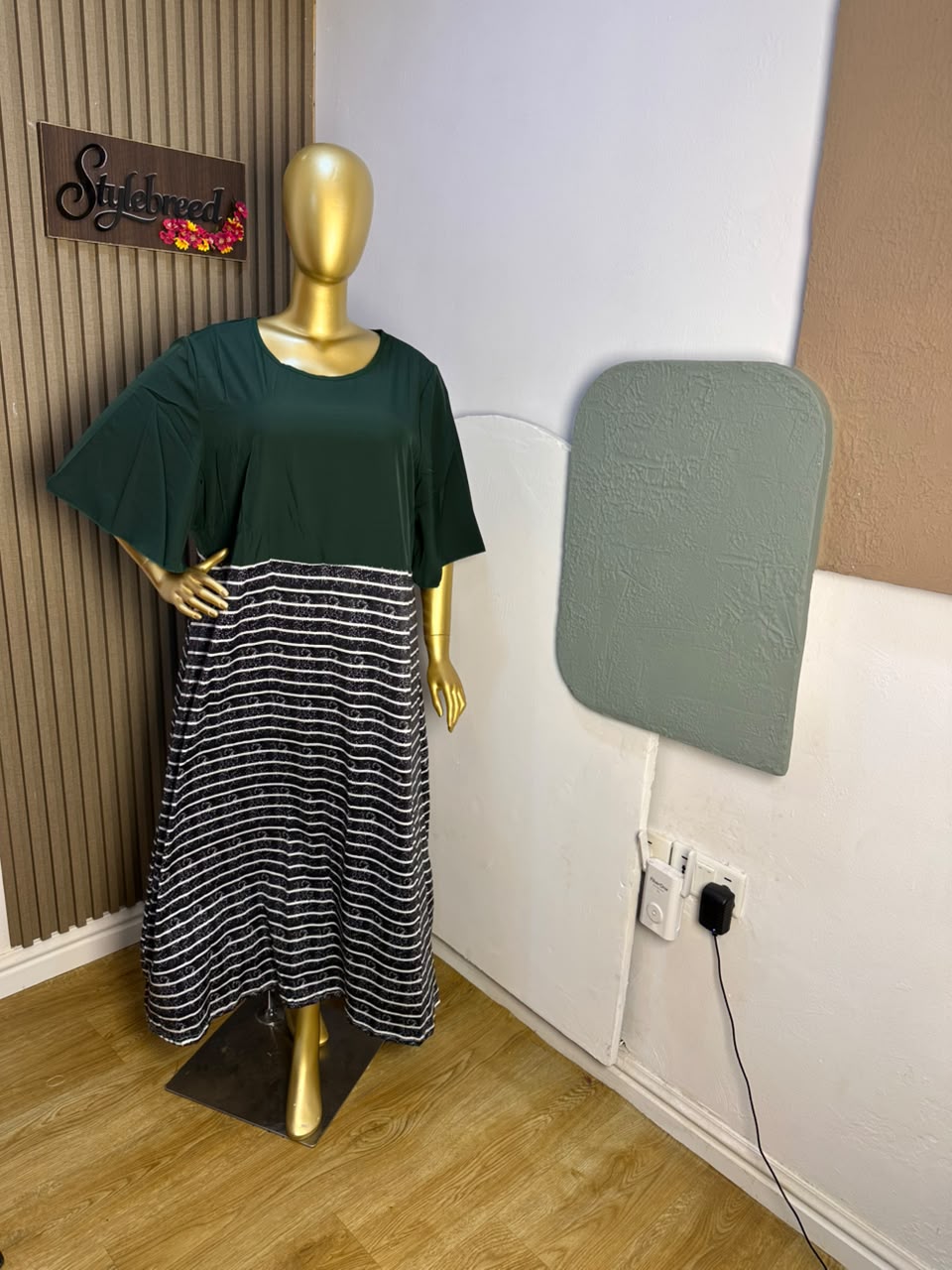SB Green and Black Maxi Dress